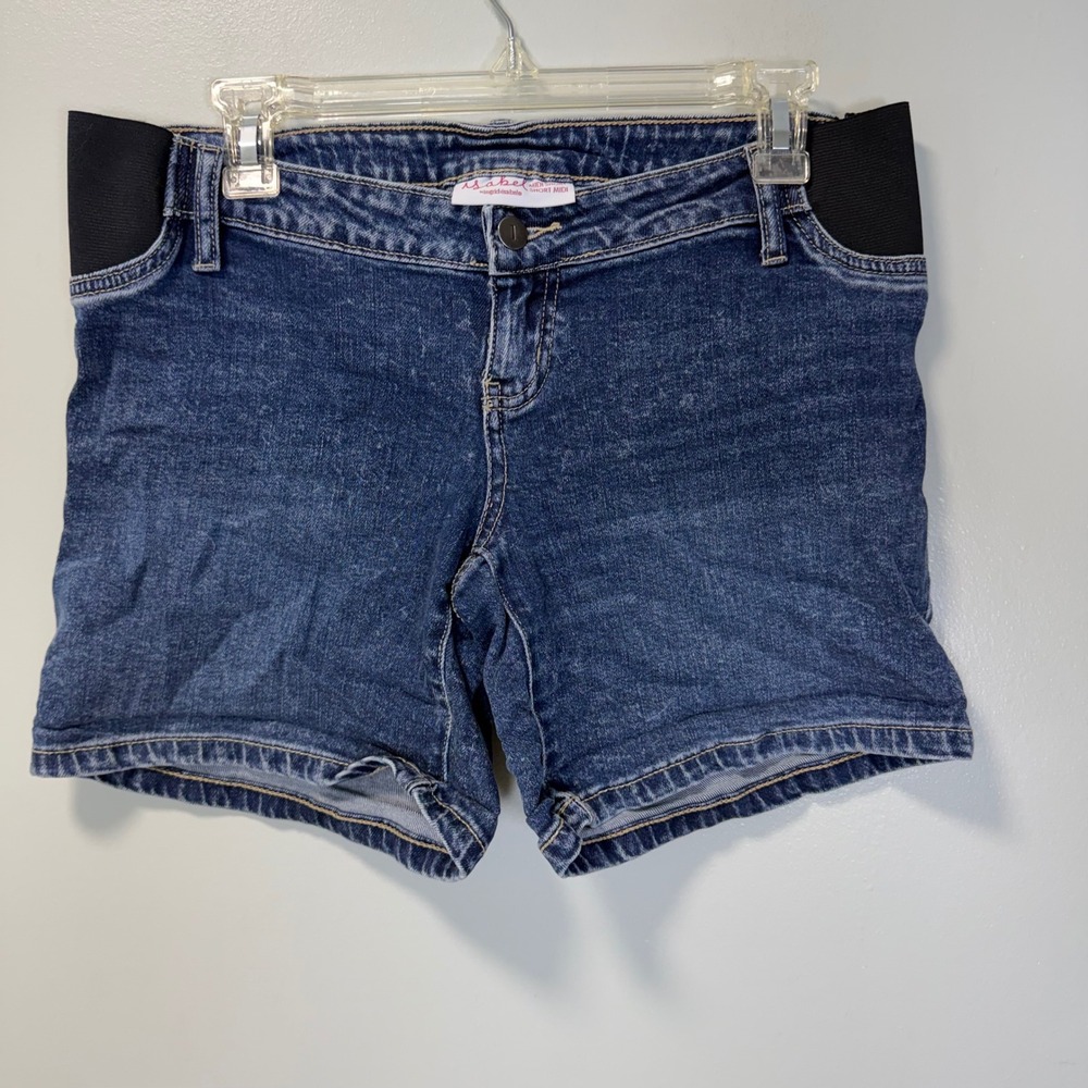 Isabel Maternity by Ingrid & Isabel Midi Denim Shorts Blue Size 2
